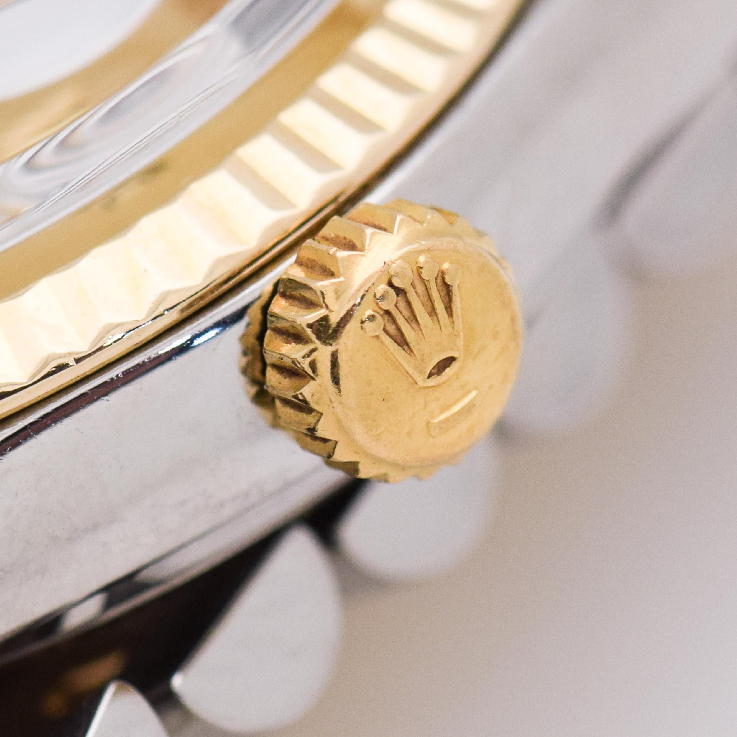 Women's or Men's Vintage Rolex Datejust Reference 16013 Two-Tone Watch, 1981