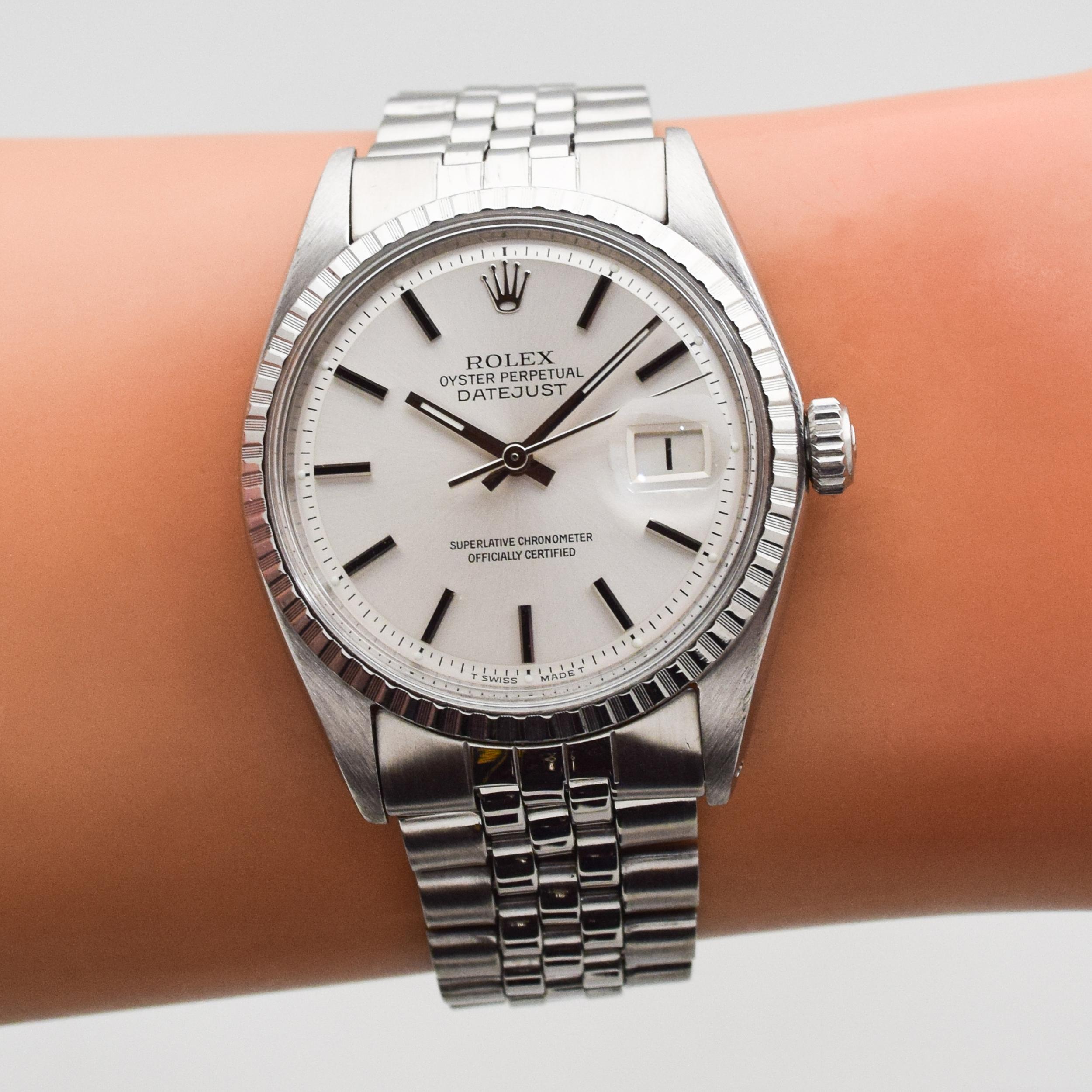 Vintage Rolex Datejust Reference 1603 Stainless Steel Watch, 1968 4