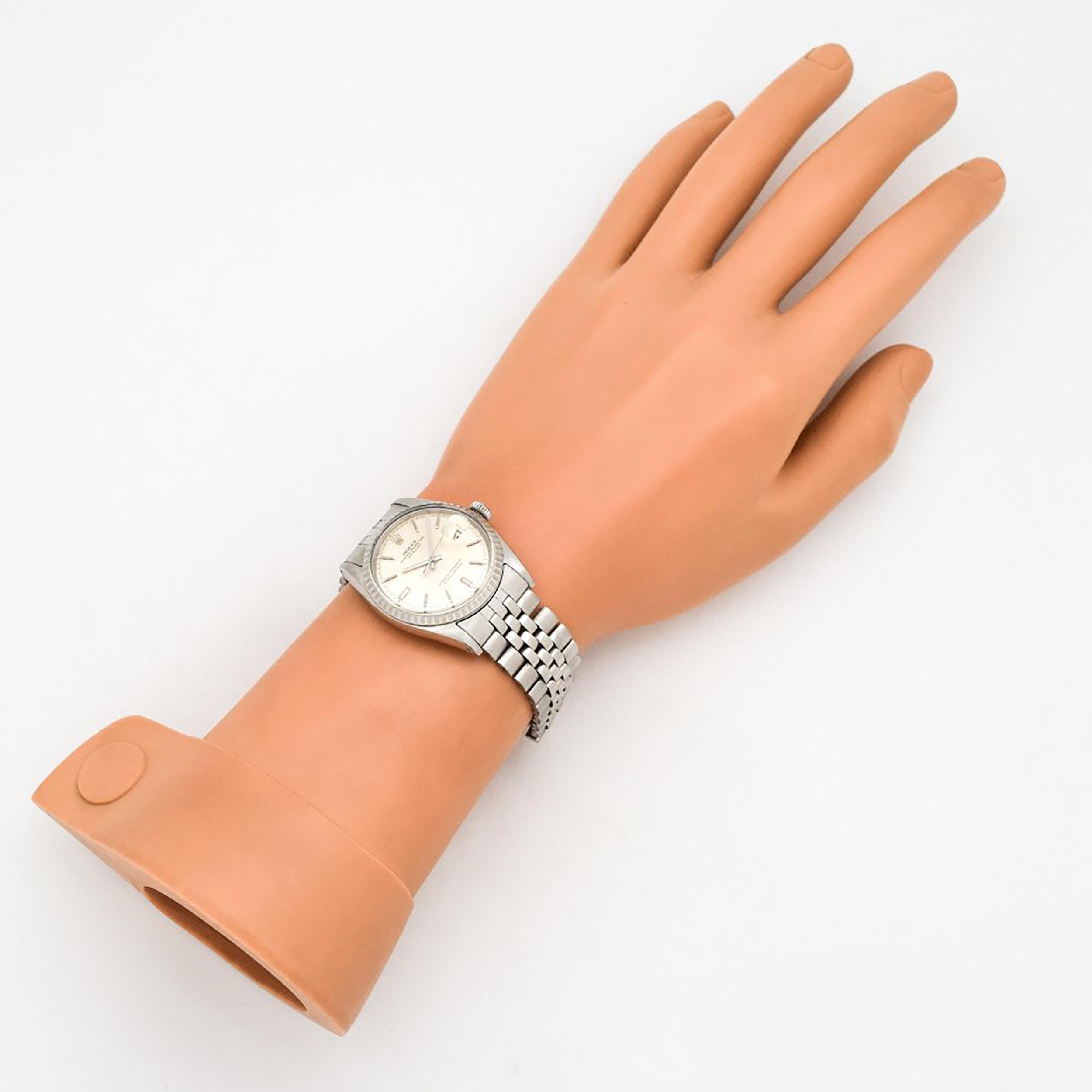 Women's or Men's Vintage Rolex Datejust Stainless Steel Watch, 1967