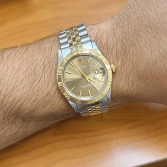 Vintage Rolex Datejust Thunderbird Turn-O-Graph Two Tone Gold Steel Watch