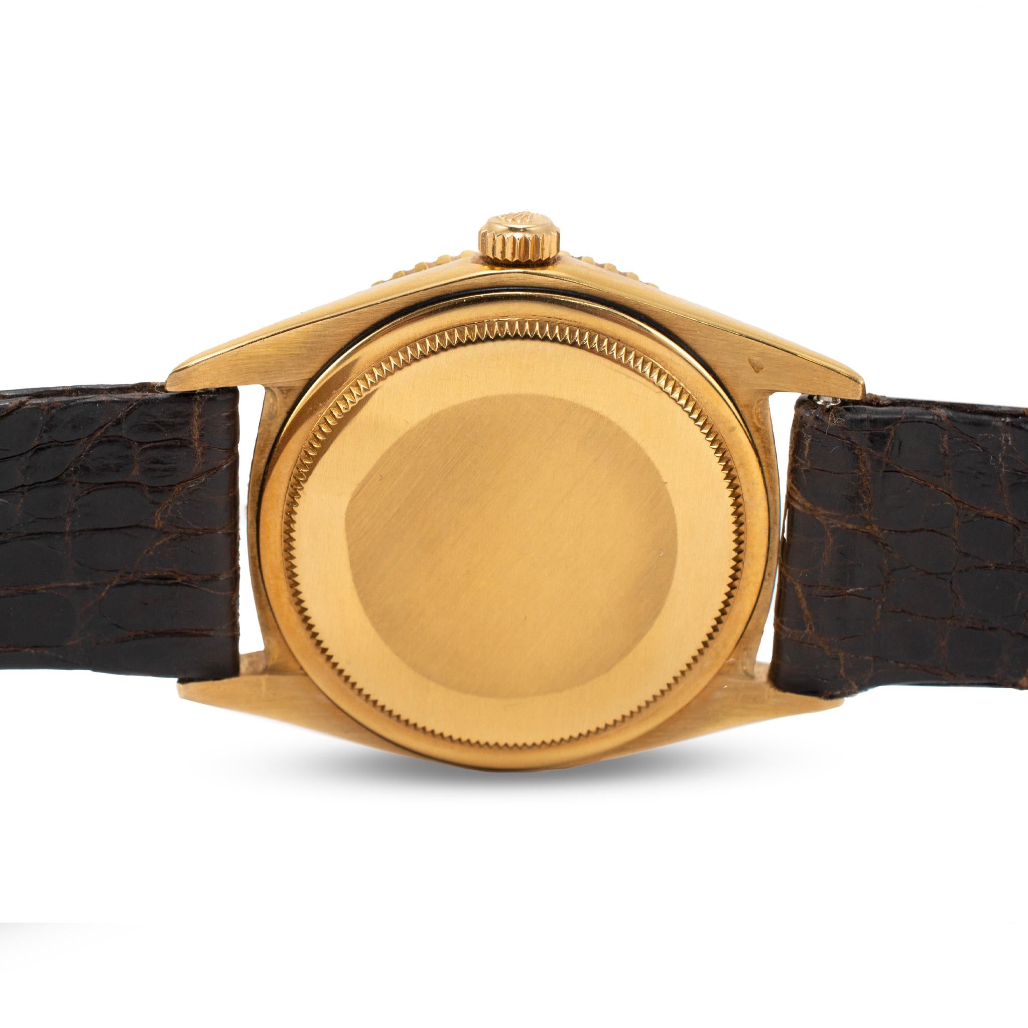 Reloj Vintage Rolex Datejust Turn-O-Graph Oyster Thunderbird 36MM 1625 Bark Gold en venta 1