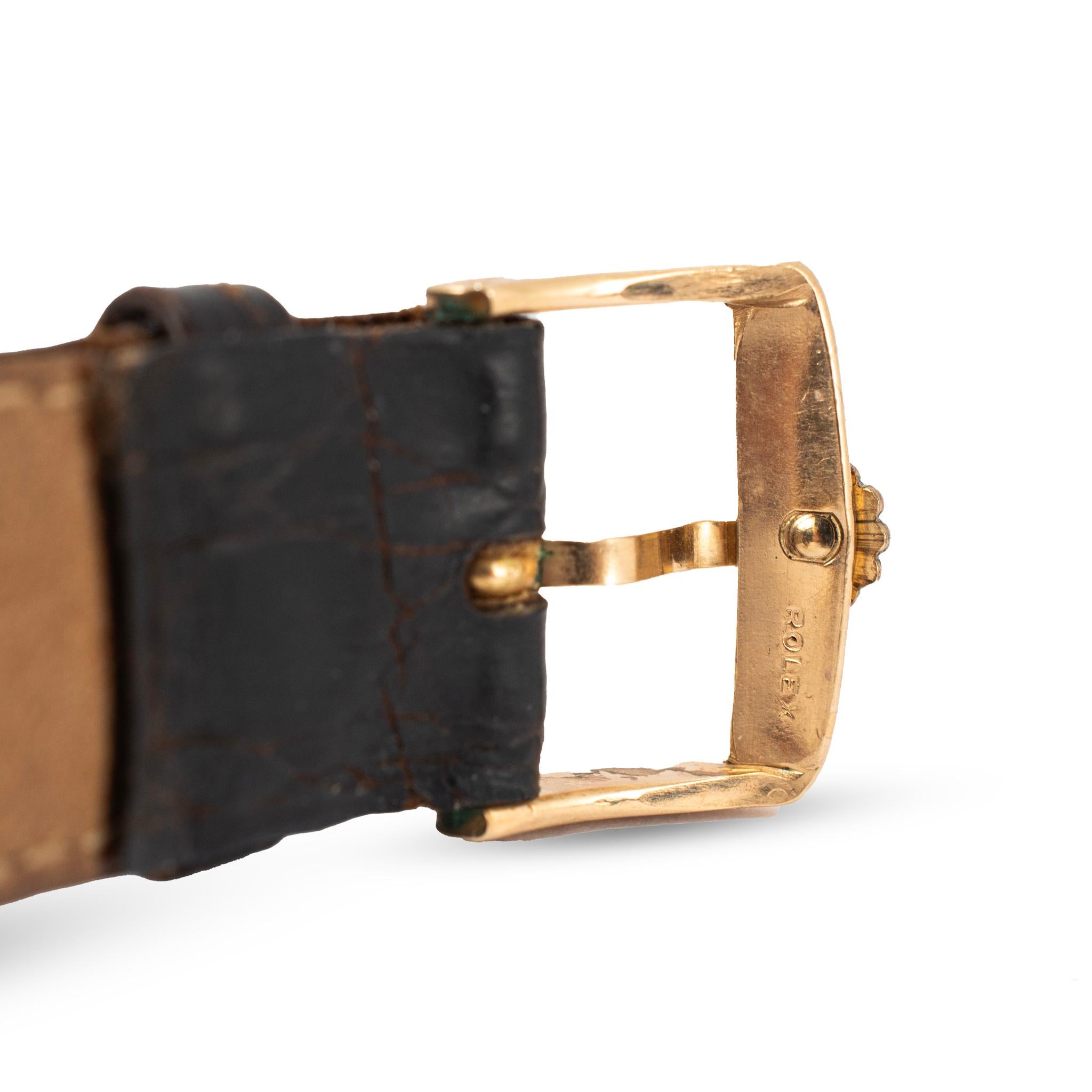 Reloj Vintage Rolex Datejust Turn-O-Graph Oyster Thunderbird 36MM 1625 Bark Gold en venta 4