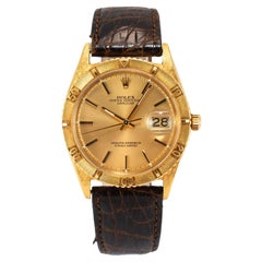 Vintage Rolex Datejust Turn-O-Graph Oyster Thunderbird 36MM 1625 Bark Gold Watch
