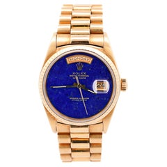 Vintage Rolex Day-Date Lapis Lazuli 18K Yellow Gold 36mm Watch