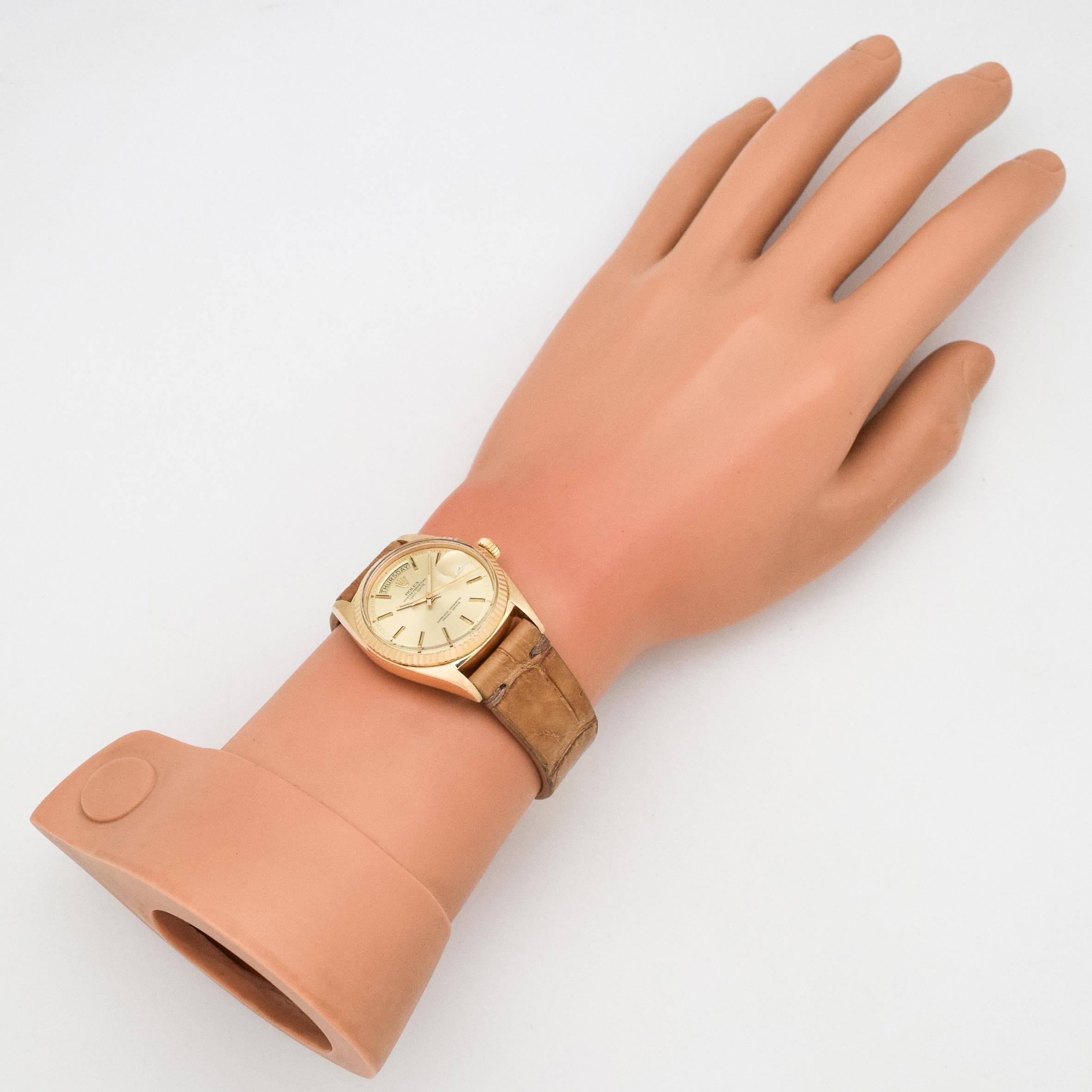 Women's or Men's Vintage Rolex Day-Date President Ref. 1803 Watch, 1970 For Sale