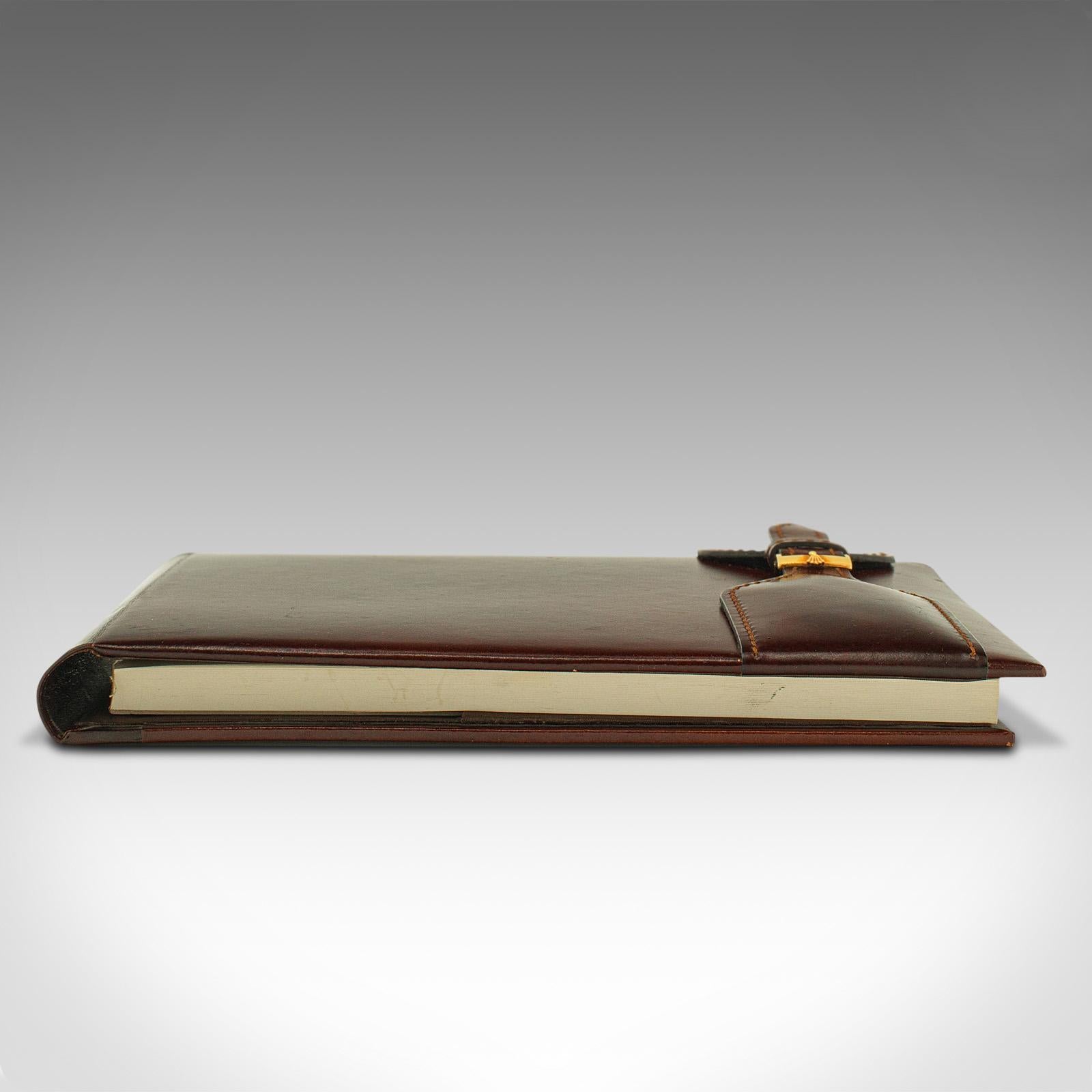 Vintage Rolex Dealer's Quote Pad, Swiss, Leather Bound, Notebook Slip, Late 20th For Sale 2