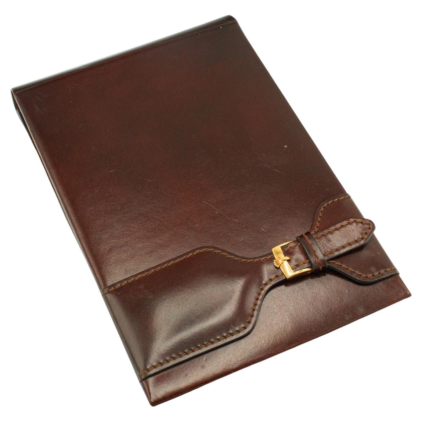 Vintage Rolex Dealer's Quote Pad, Swiss, Leather Bound, Notebook Slip, Late 20th For Sale