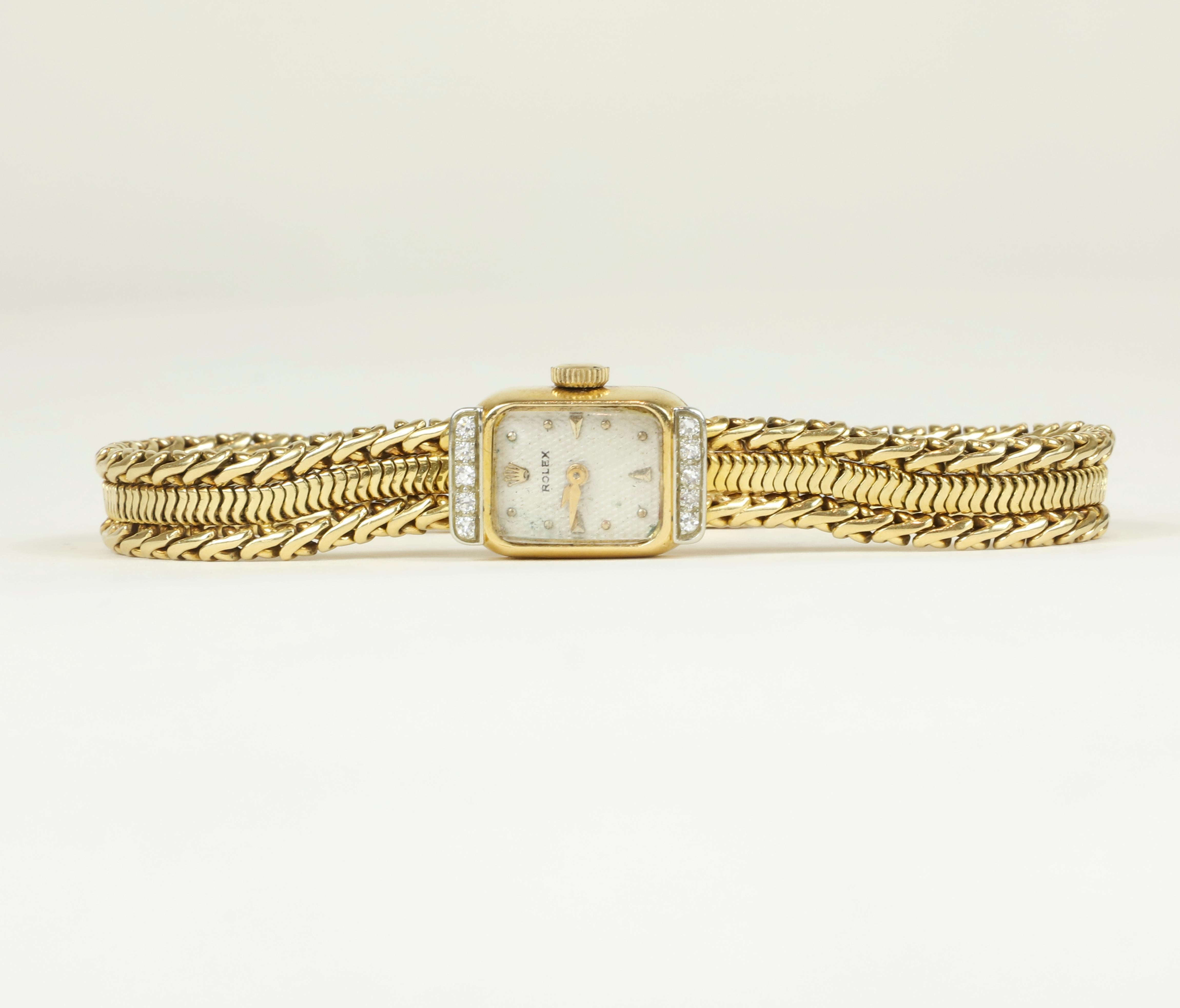 Vintage Rolex Diamond Detail
18K Gold
Exact time period is unknown.
