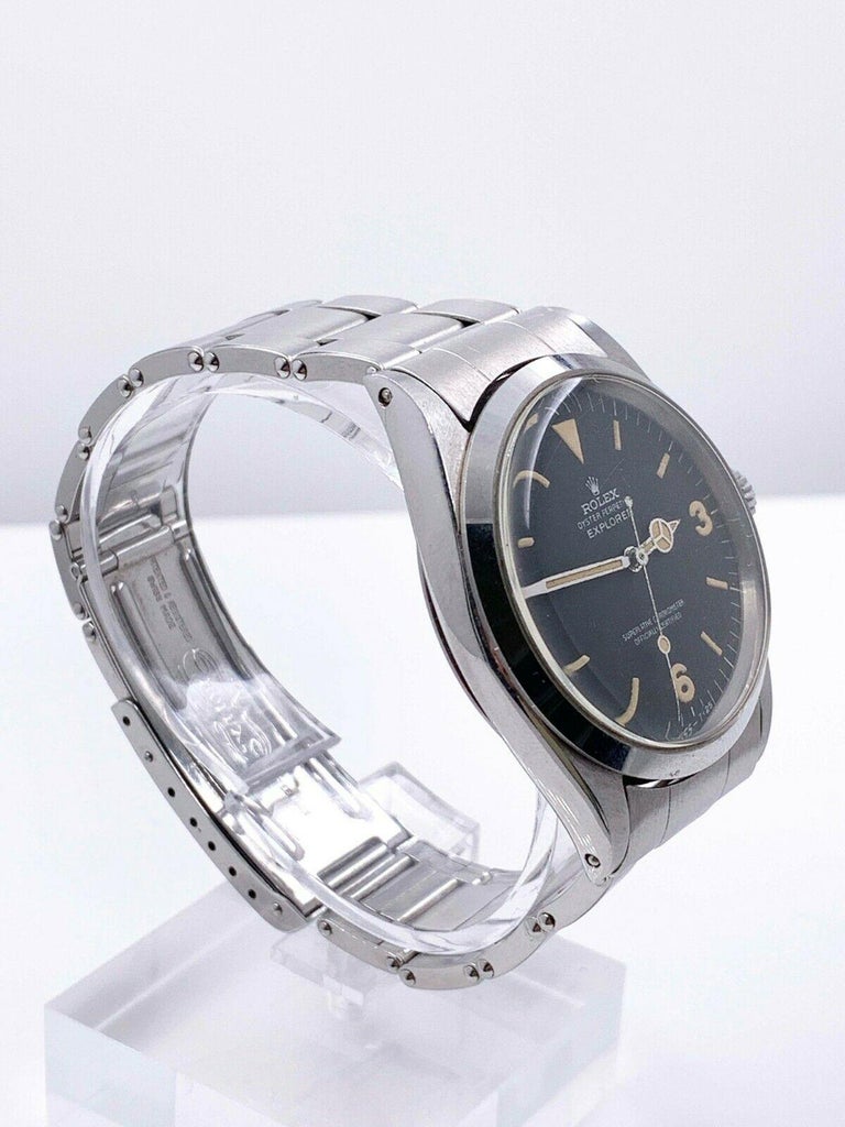 Vintage Rolex Explorer 1016 Black Dial Stainless Steel Box Papers 1969 Complete For Sale At 1stdibs