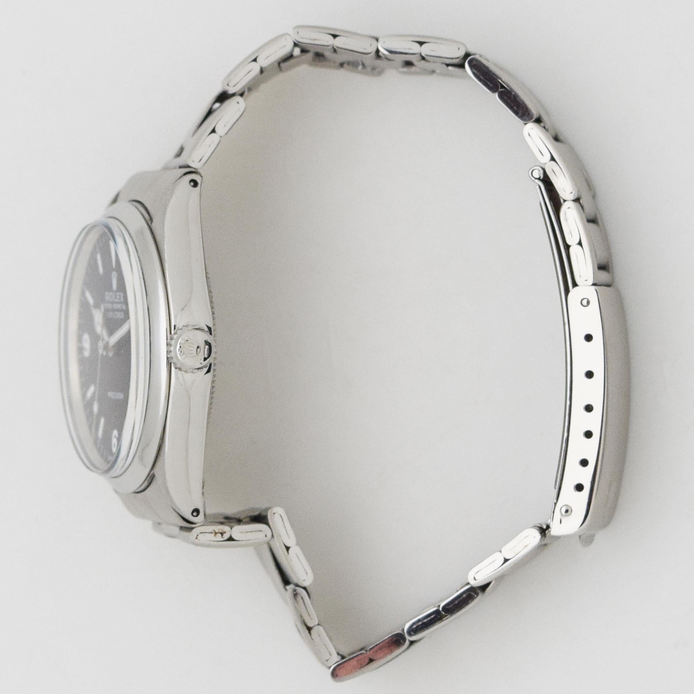 Vintage Rolex Explorer Reference 5500 Stainless Steel Watch, 1967 In Excellent Condition In Beverly Hills, CA
