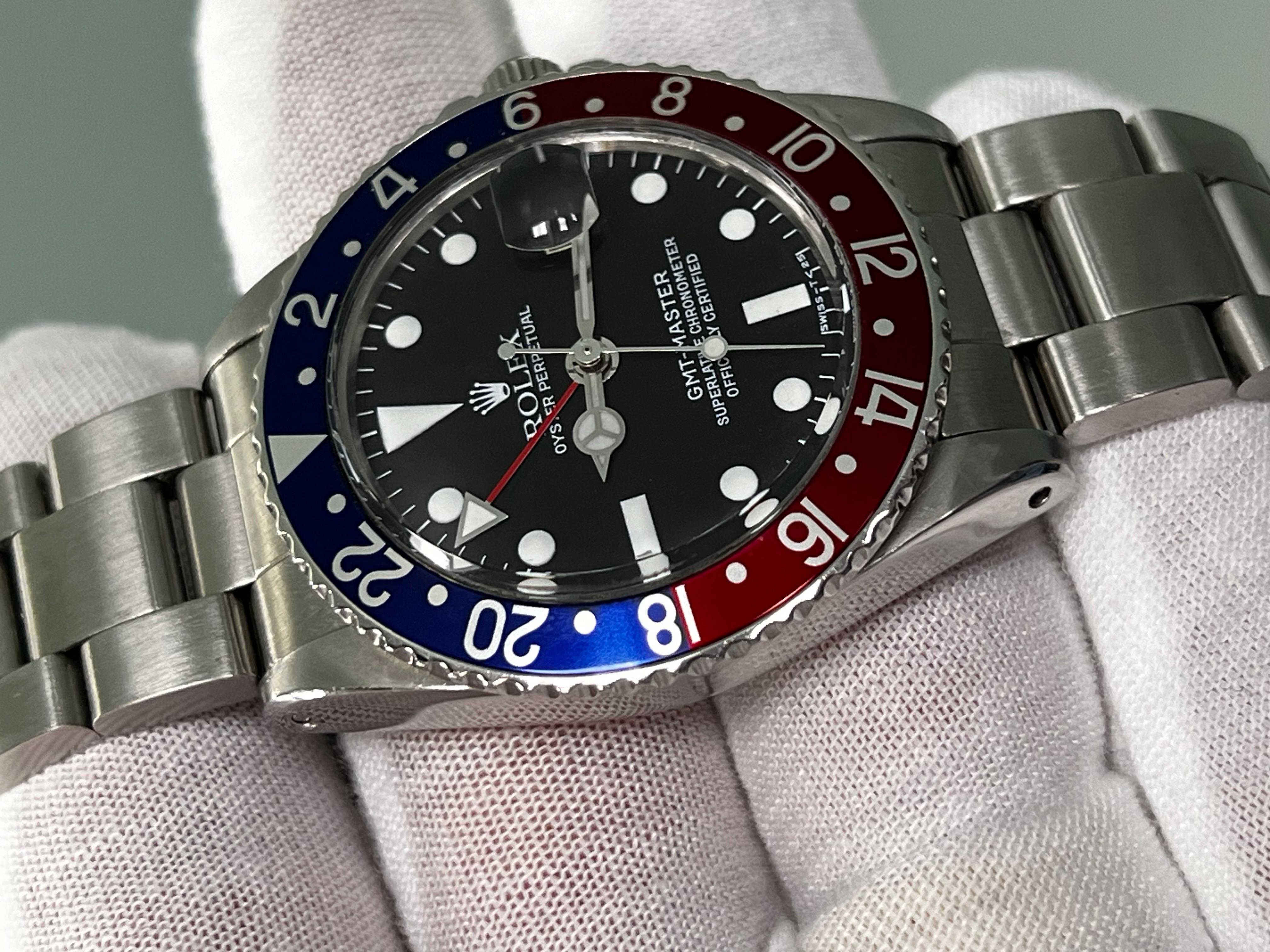 Vintage Rolex GMT Master 1675 Pepsi Red and Blue Stainless Steel 40mm 5