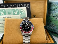 VINTAGE Rolex GMT Master 16750 Pepsi Red Blue SPIDER DIAL Steel Box Paper 1984