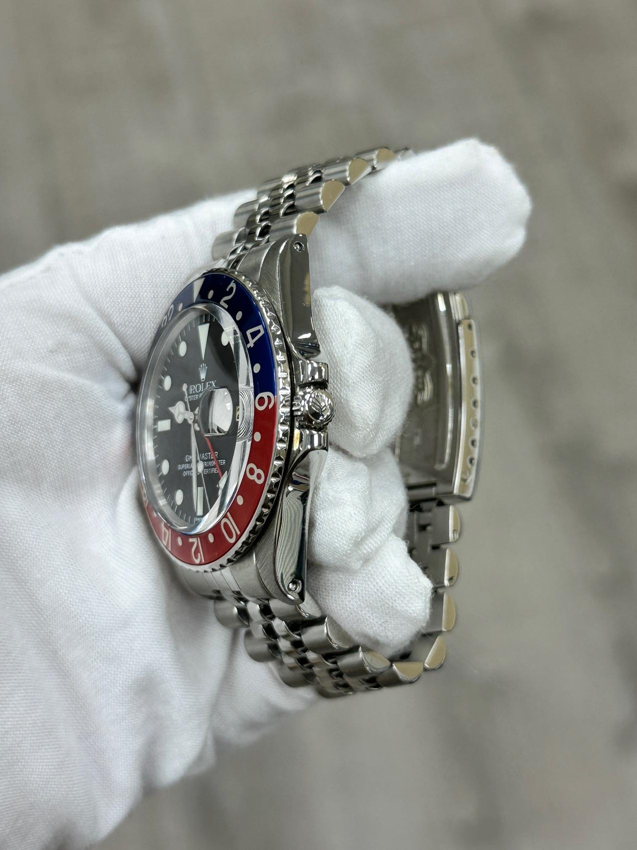 Vintage Rolex GMT Master Pepsi 1675 Blue & Red Bezel Steel Box Papers 1969 For Sale 6