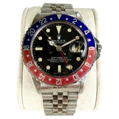 Vintage Rolex GMT-Master Ref 1675 Pepsi Stainless Steel Bracelet Watch