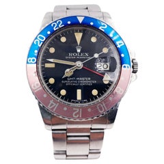 Vintage Rolex GMT Master1675 Pepsi Red Blue Stainless Steel 1978 Matte Dial