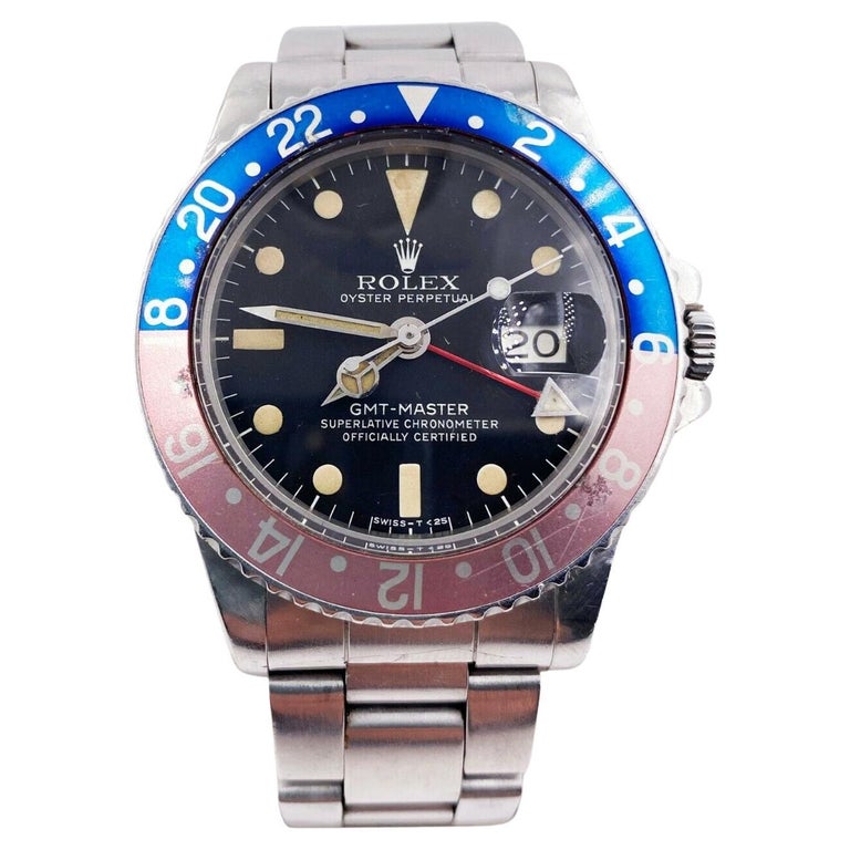 Rolex Vintage GMT Master1675 Pepsi Rosso Blu Acciaio 1978