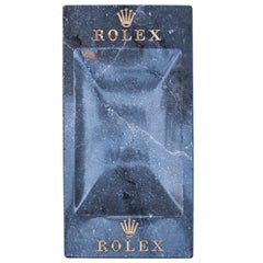 Retro Rolex Grey Marble Desk Accessory, 1970