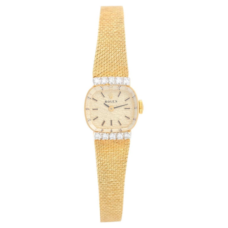 Vintage Rolex Ladies 14K Yellow Gold Watch Ref 8374 at 1stDibs