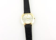 Vintage Rolex Ladies Cellini 14k Yellow Gold Watch Silver Dial
