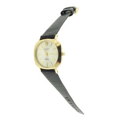 Vintage Rolex Damen Cellini 14k Gelbgold Uhr Silber Zifferblatt