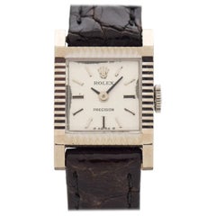 Vintage Rolex Ladies Square-Shaped 18 Karat White Gold Watch, 1973