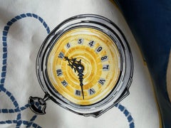 Vintage Rolex Made in Switzerland 100% Silk Scarf with Pocket Watch Design