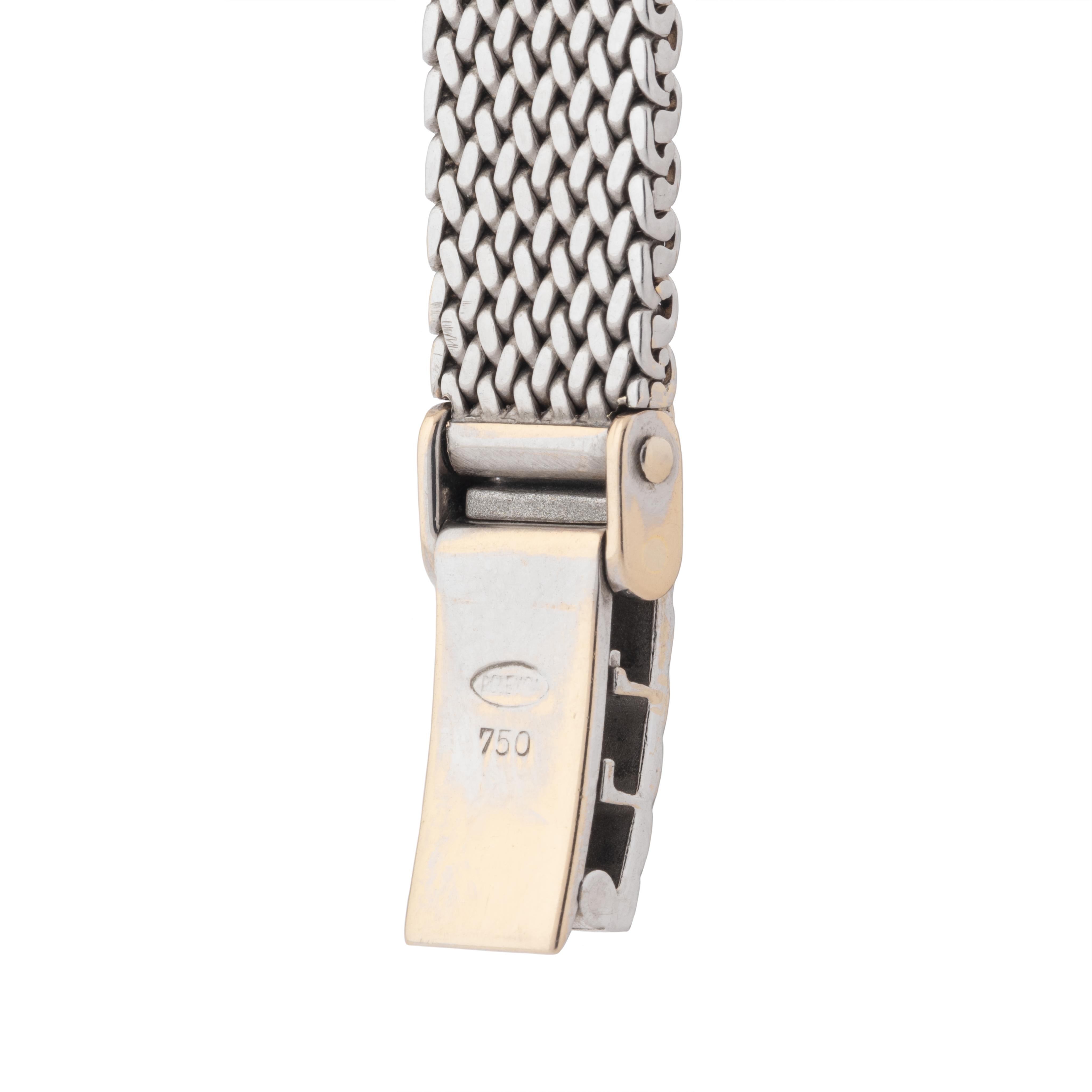 Vintage Rolex Model N371 18 Karat White Gold and Pave Diamond Cocktail Watch For Sale 1