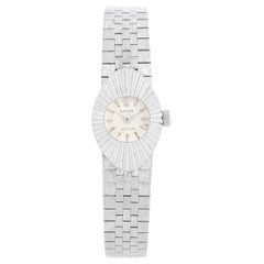 Montre vintage Rolex Orchid Chameleon en or blanc 14 carats pour femmes