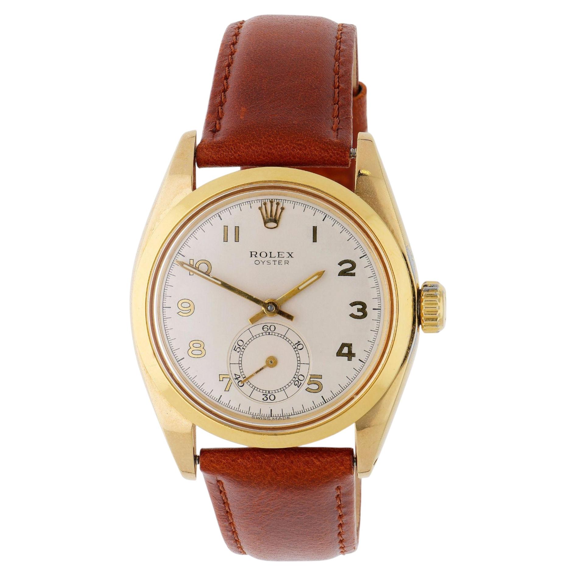Montre Rolex Oyster 6246 vintage, 36 mm, cadran avec petite seconde, remontage manuel, vers 1972