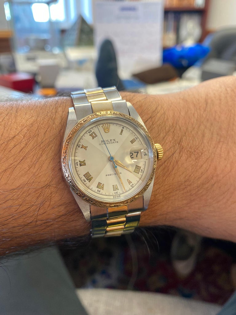 Vintage Rolex Oyster-Date Two Tone Dial at 1stDibs | rolex d12 steelinox price, swiss made d12 steelinox 62523h18, rolex steelinox 62523h18 price