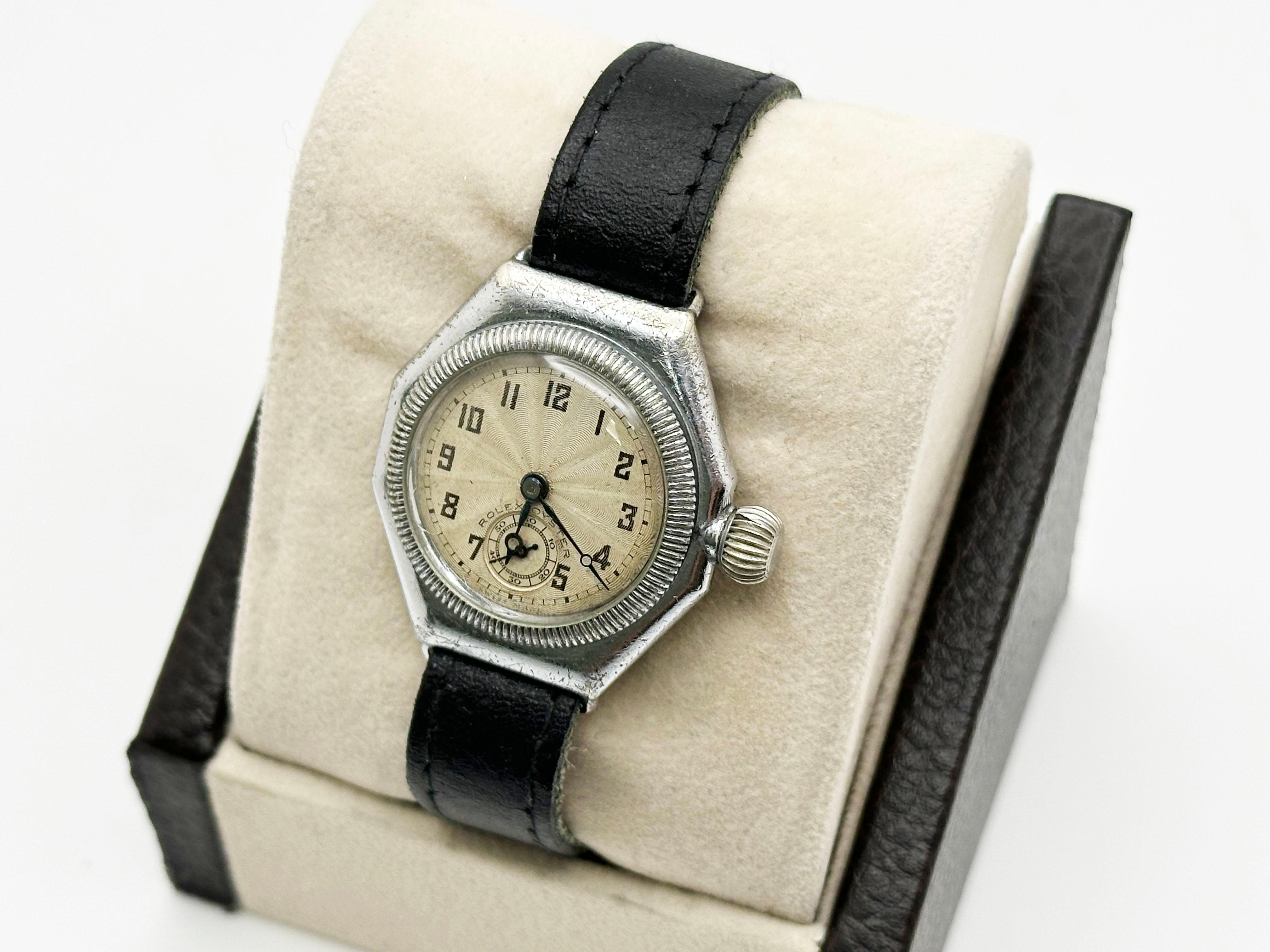 Women's Vintage Rolex Oyster Octagonal 1920's Extra Prima 1096 Case RARE For Sale