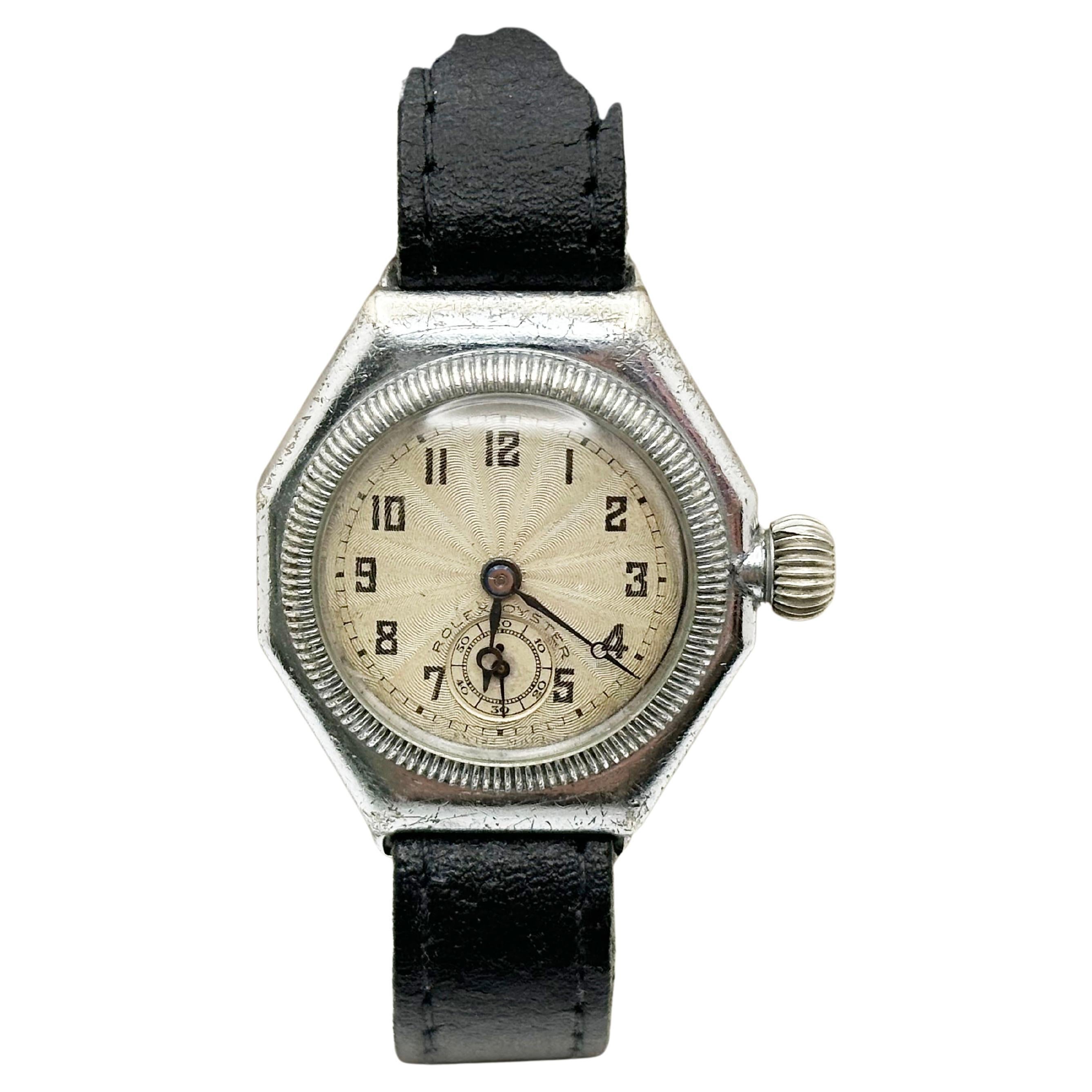 Vintage Rolex Oyster Octagonal 1920's Extra Prima 1096 Case RARE For Sale