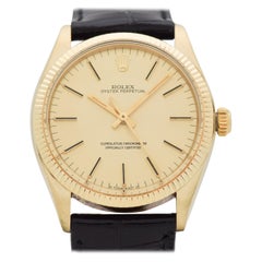 Vintage Rolex Oyster Perpetual 18 Karat Yellow Gold Watch, 1976