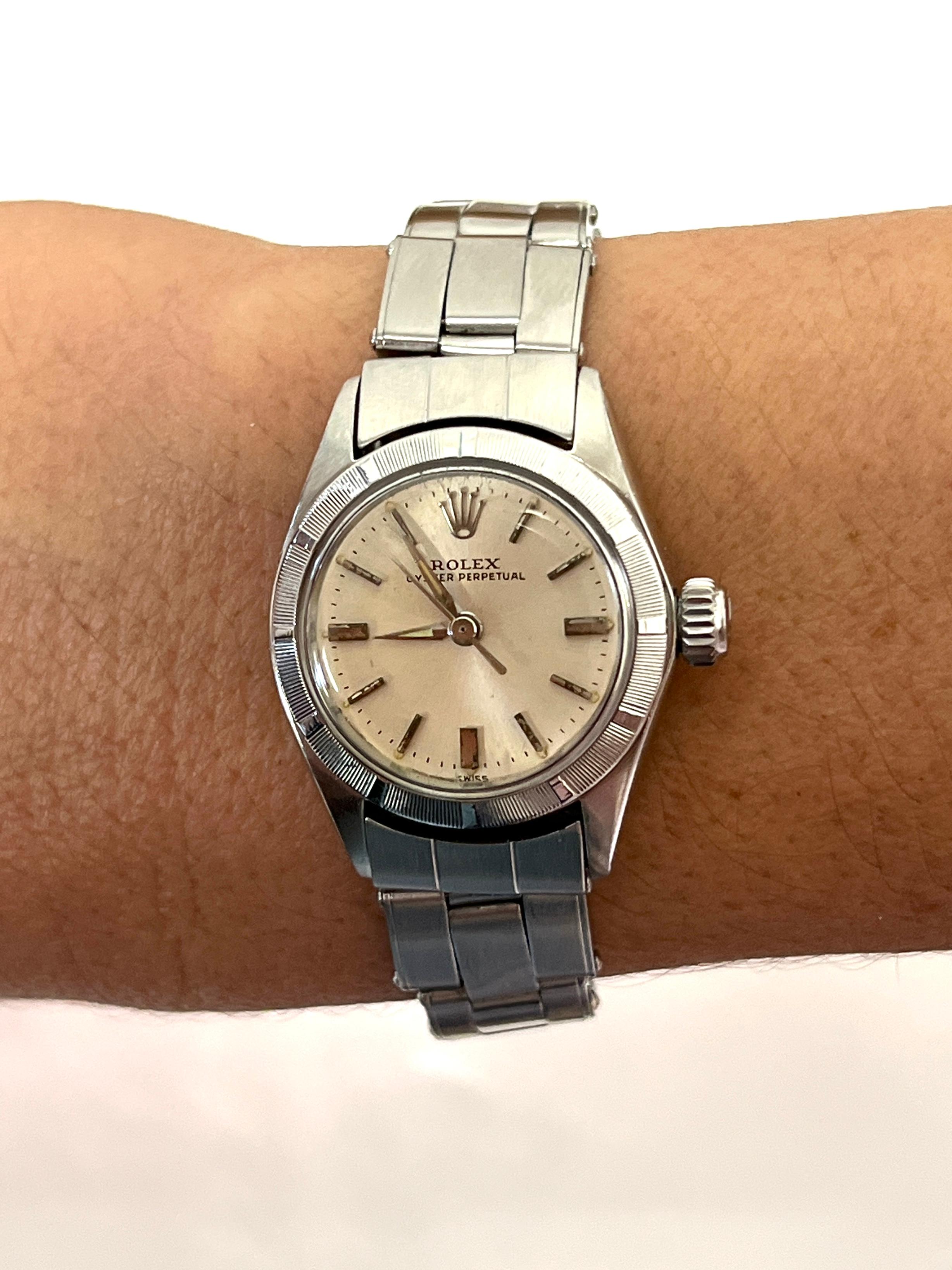 Women's Vintage Rolex Oyster Perpetual Dial Ladies Watch Ref. 6623 For Sale