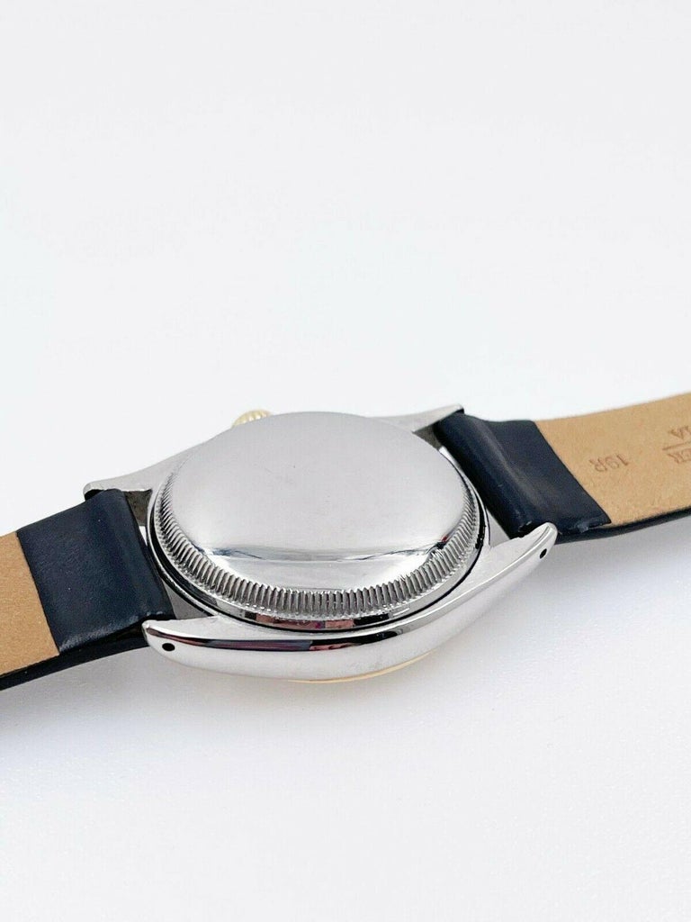 Vintage Rolex Oyster Perpetual 6084 Bubble Back Yellow Gold Stainless ...