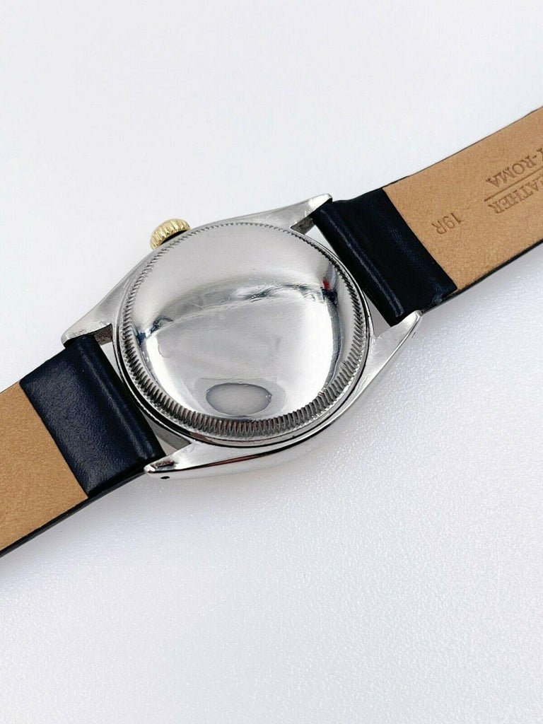 Vintage Rolex Oyster Perpetual 6084 Bubble Back Yellow Gold Stainless ...