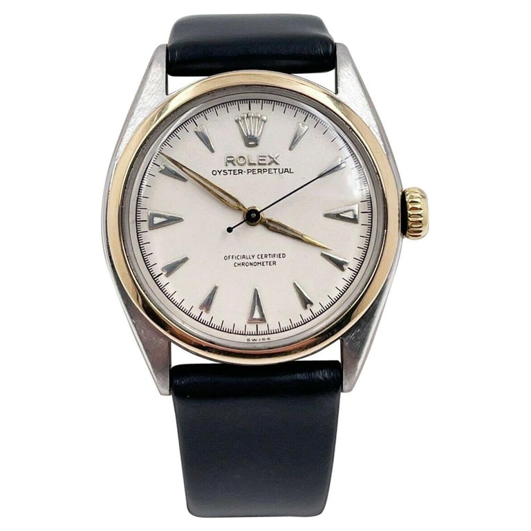 Rolex Oyster Perpetual 6084 d'epoca 34mm oro giallo acciaio - Main Image