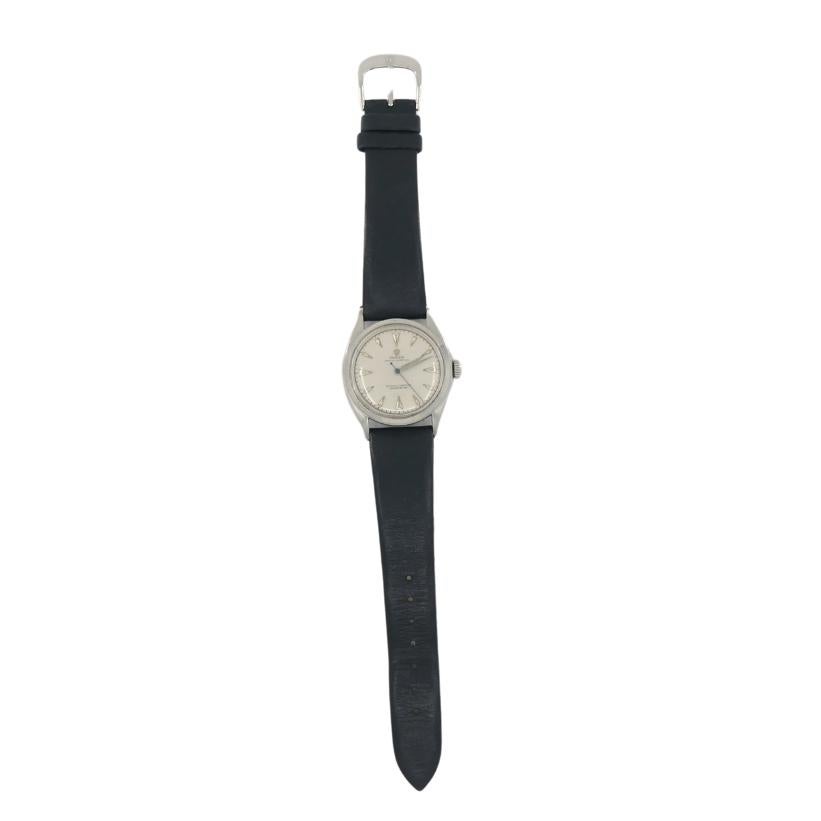 Rolex Oyster Perpetual 6084 Edelstahl-Armbanduhr, Vintage, ca. 1950er Jahre im Zustand „Hervorragend“ im Angebot in Beverly Hills, CA