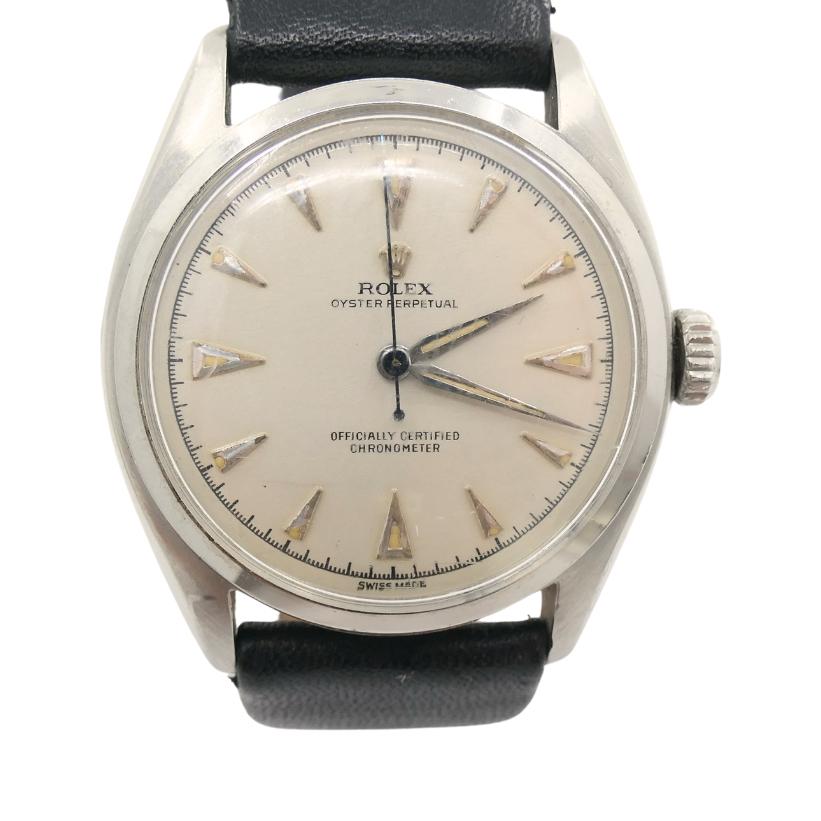 Rolex Oyster Perpetual 6084 Edelstahl-Armbanduhr, Vintage, ca. 1950er Jahre im Angebot 2