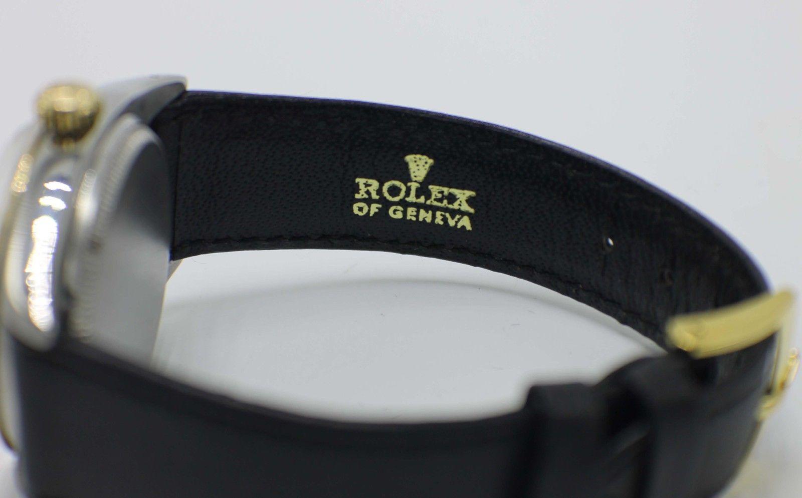 Vintage Rolex Oyster Perpetual 6582 14 Karat Yellow Gold Zephyr Dial In Good Condition In San Diego, CA