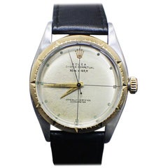 Vintage Rolex Oyster Perpetual 6582 14 Karat Yellow Gold Zephyr Dial