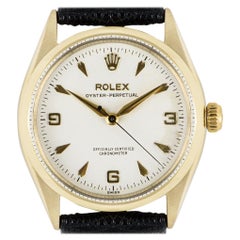 Vintage Rolex Oyster Perpetual 9k Yellow Gold 6564 Watch