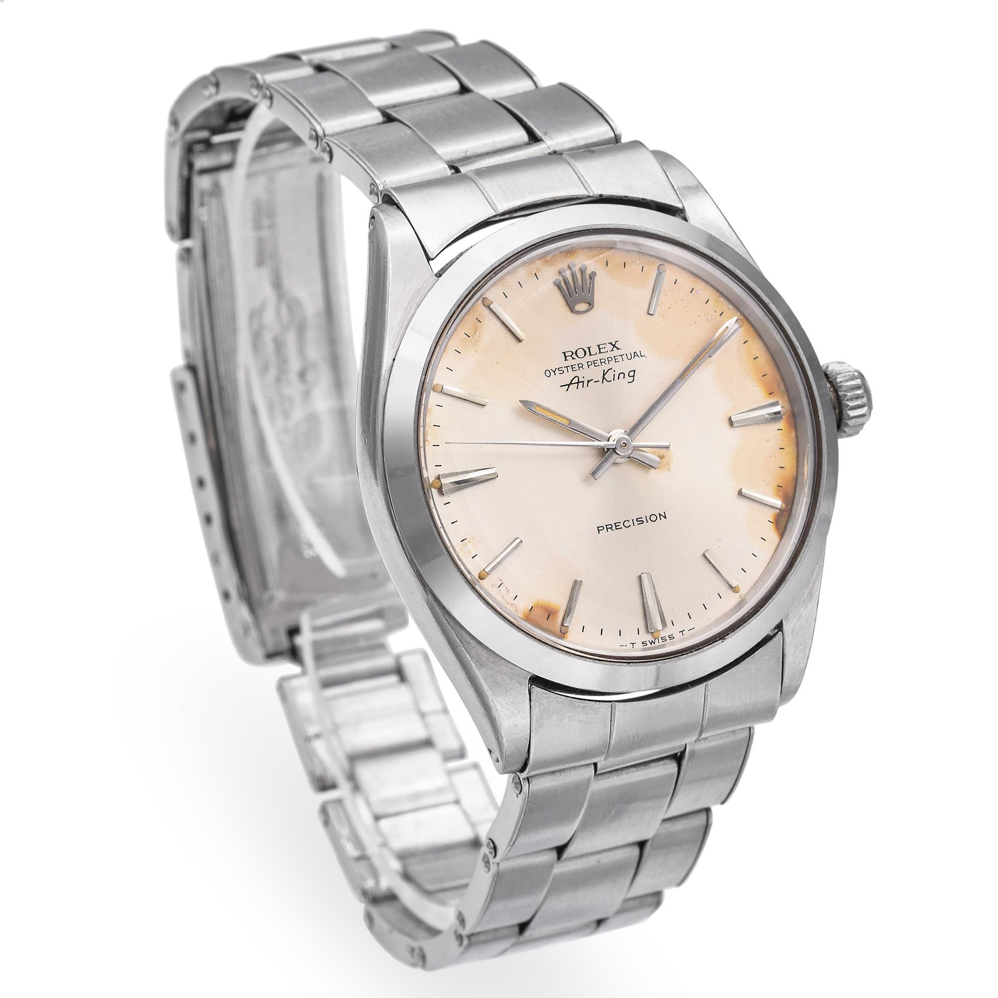 Rolex Oyster Perpetual Air-King 34mm Réf. 5500 pour hommes Bon état - En vente à New York, NY