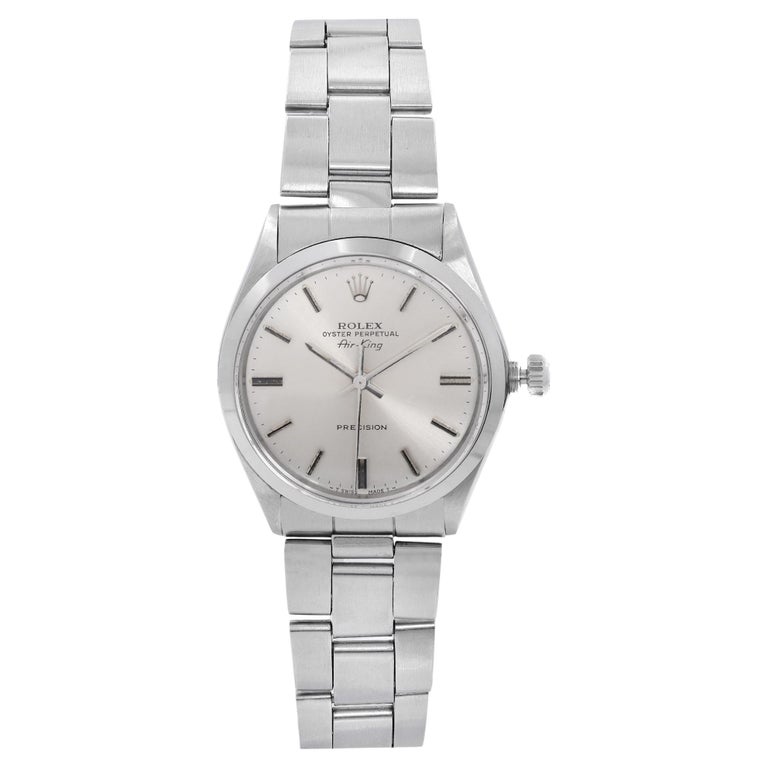 Vintage Rolex Oyster Perpetual Air-King Silver Dial Mens Watch 5500 For Sale
