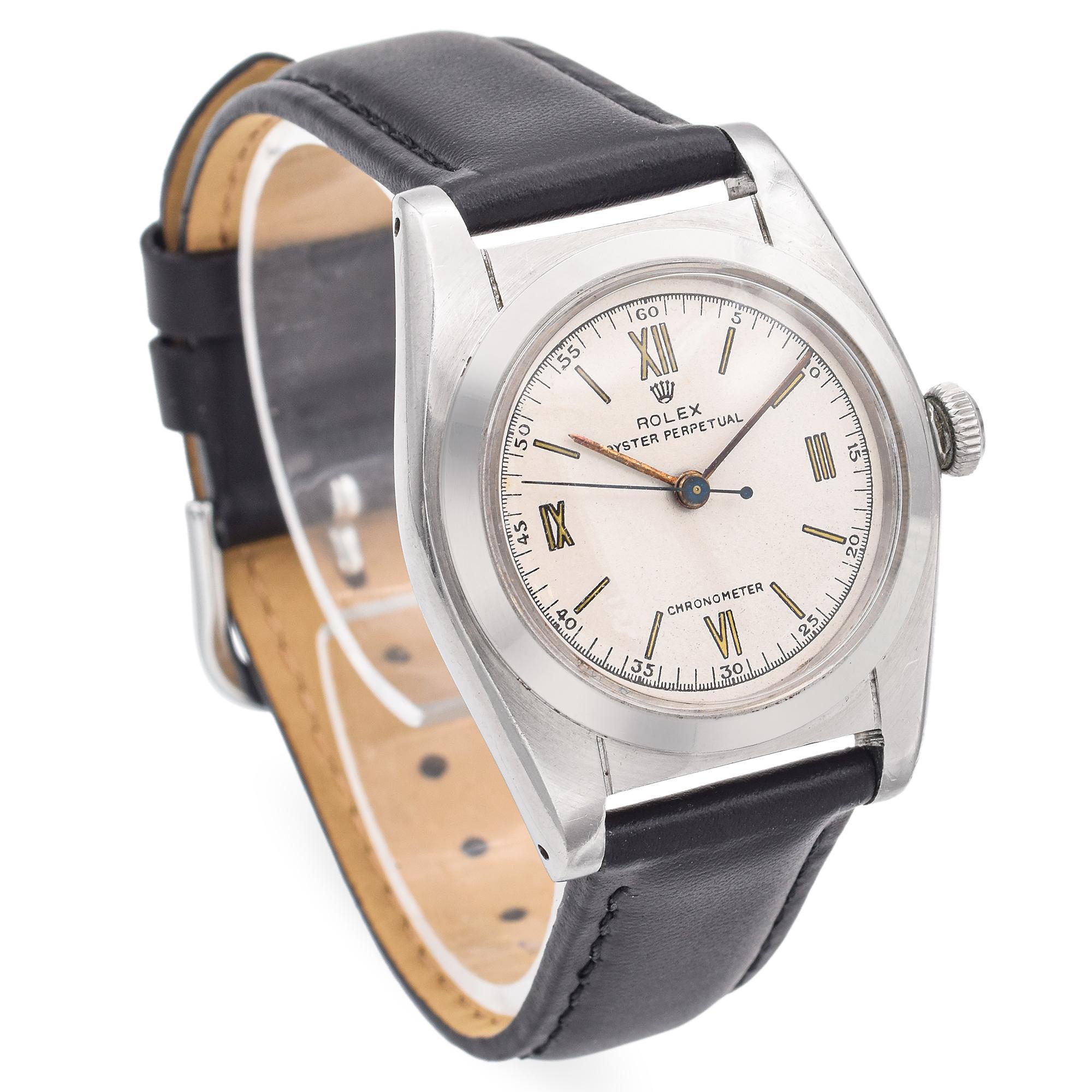 Retro Vintage Rolex Oyster Perpetual Bubbleback Watch Ref. 2940