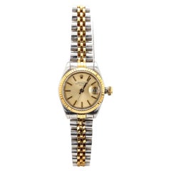 Vintage Rolex Oyster Perpetual Date Two Tone Ladies Watch 26mm Jubilee Bracelet