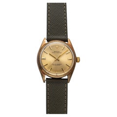 Vintage Rolex Oyster Perpetual Ref 1005 10s Automatic Silver Dial 14K Yellow Gol Vintage Rolex Oyster Perpetual Ref 1005 10s Automatic Silver Dial 14K Yellow Gol