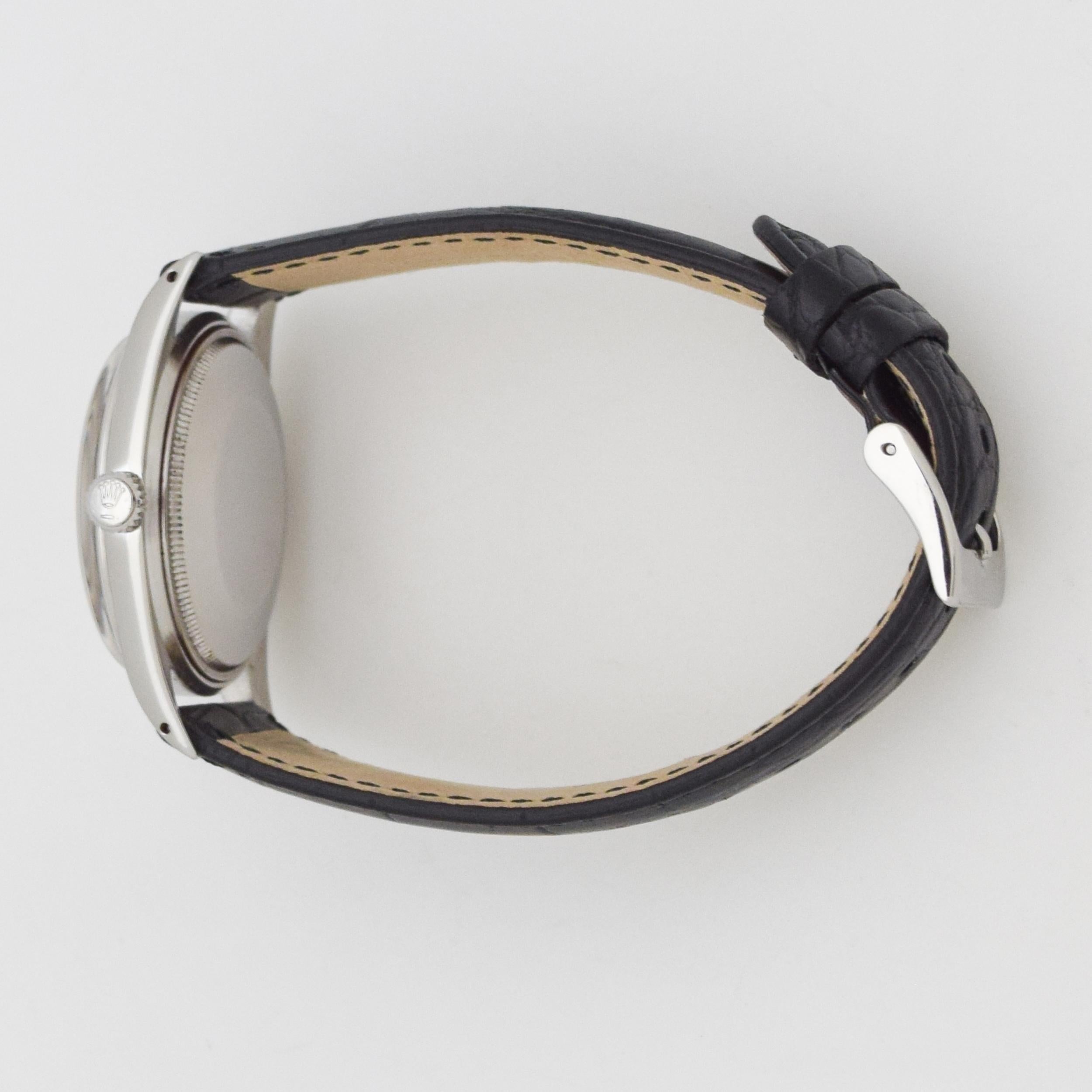 Vintage Rolex Oyster Perpetual Reference 1018 Stainless Steel Watch, 1968 In Excellent Condition In Beverly Hills, CA