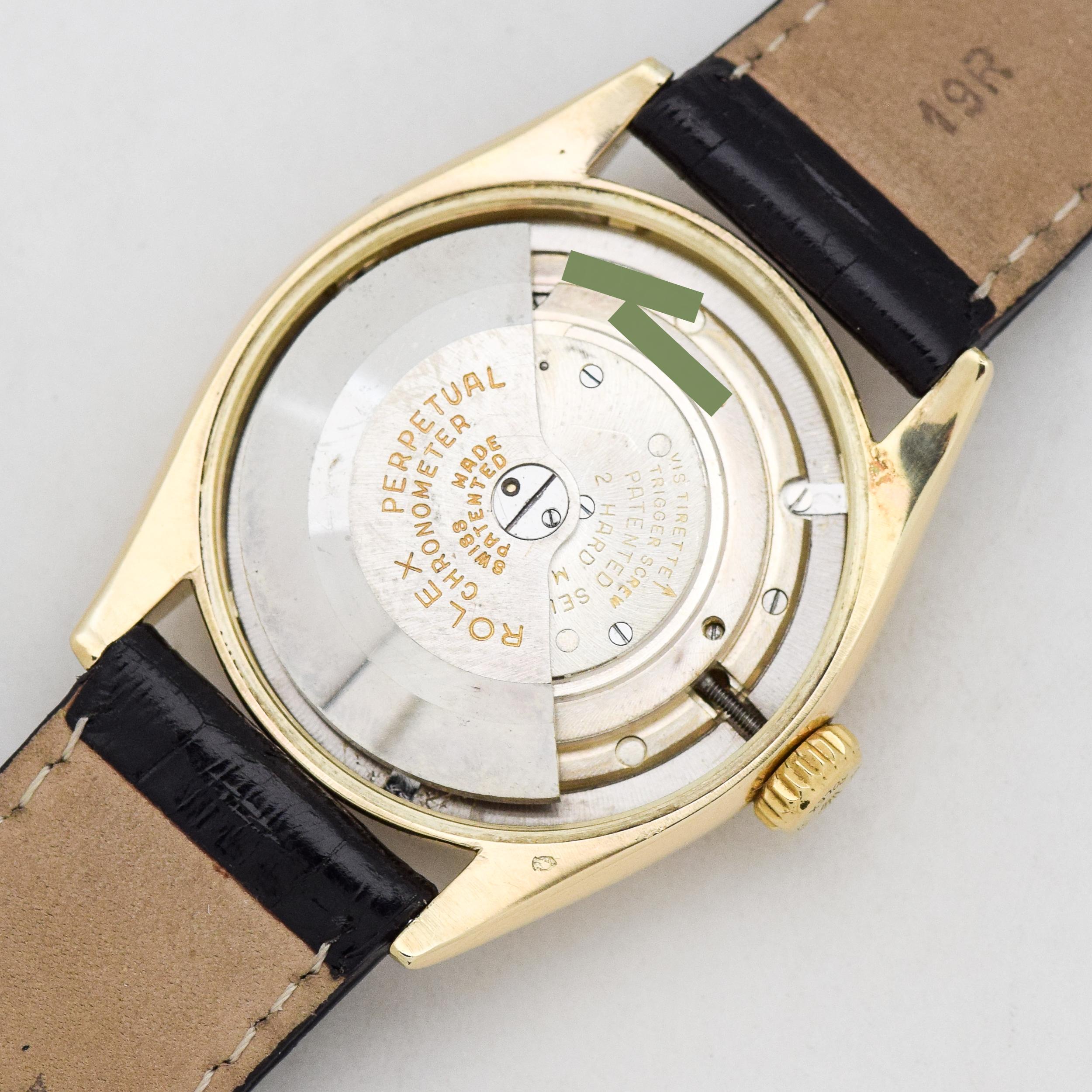 Vintage Rolex Oyster Perpetual Reference 6084 14 Karat Yellow Gold Watch, 1951 4