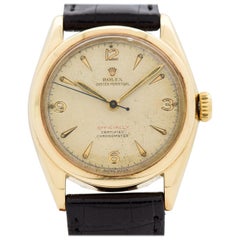 Retro Rolex Oyster Perpetual Reference 6084 14 Karat Yellow Gold Watch, 1951